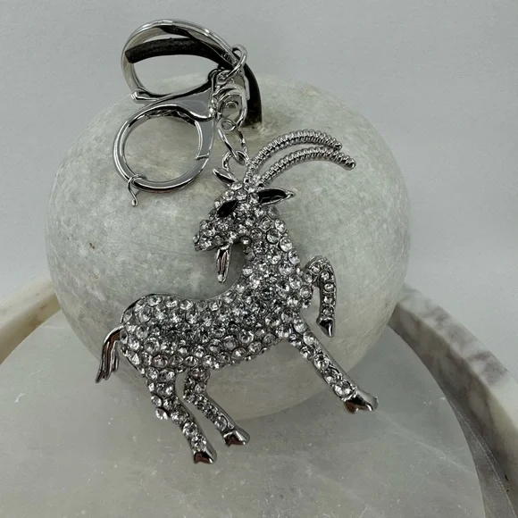 2/$20 Big Sparkly Ibex Mountain Goat Keychain - Picture 6 of 8